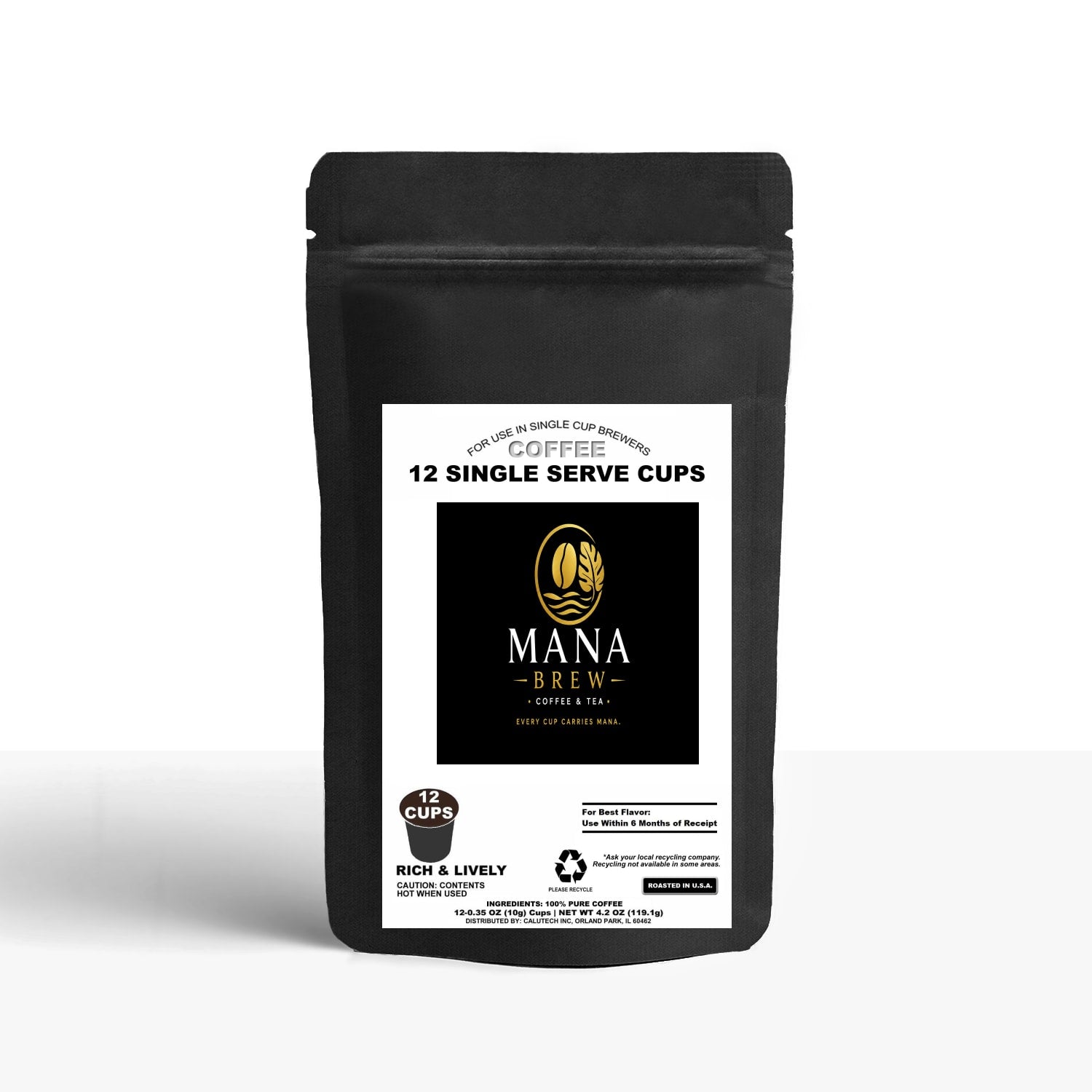 12 Pack Single Serve Coffee Capsules